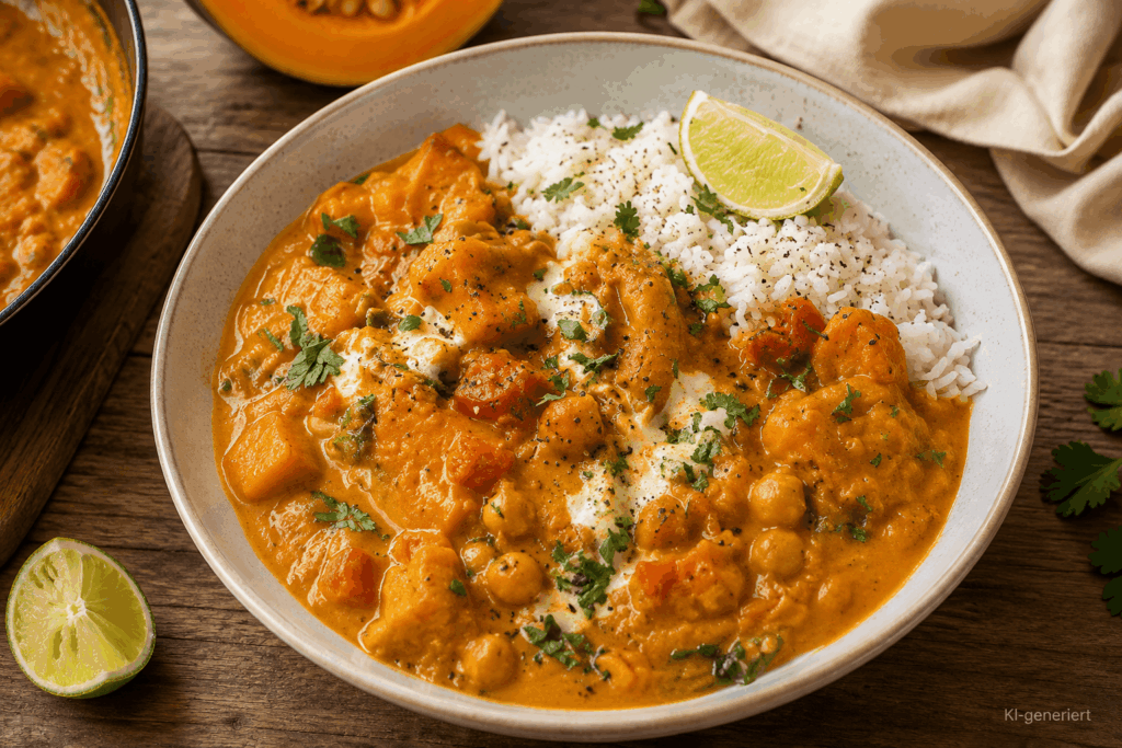 Indisches Kürbis Curry