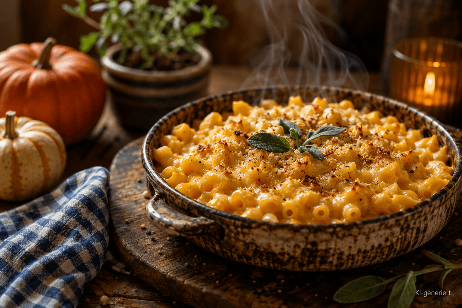 Kürbis Mac and Cheese