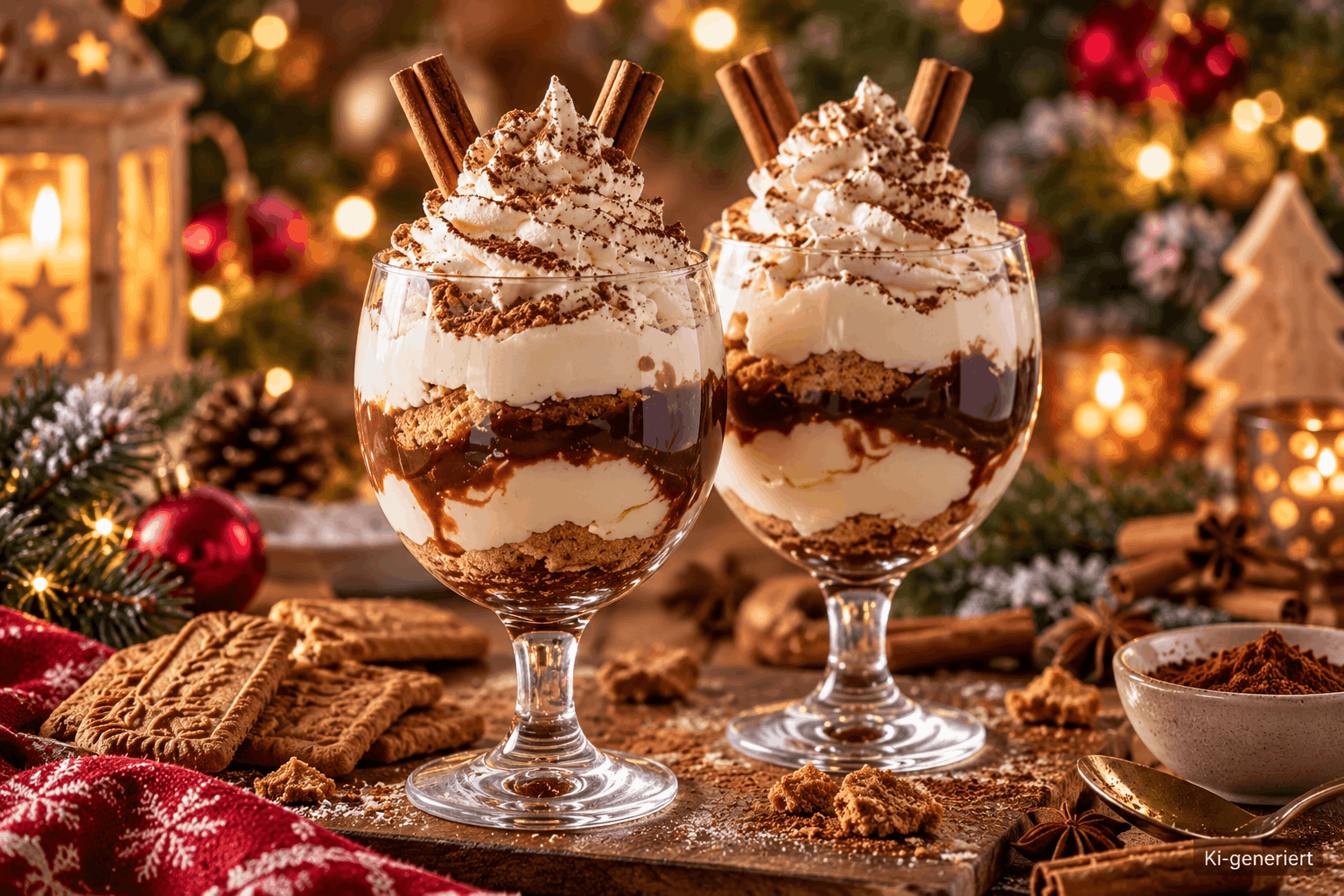 Weihnachtliches Spekulatius-Tiramisu aus dem Glas