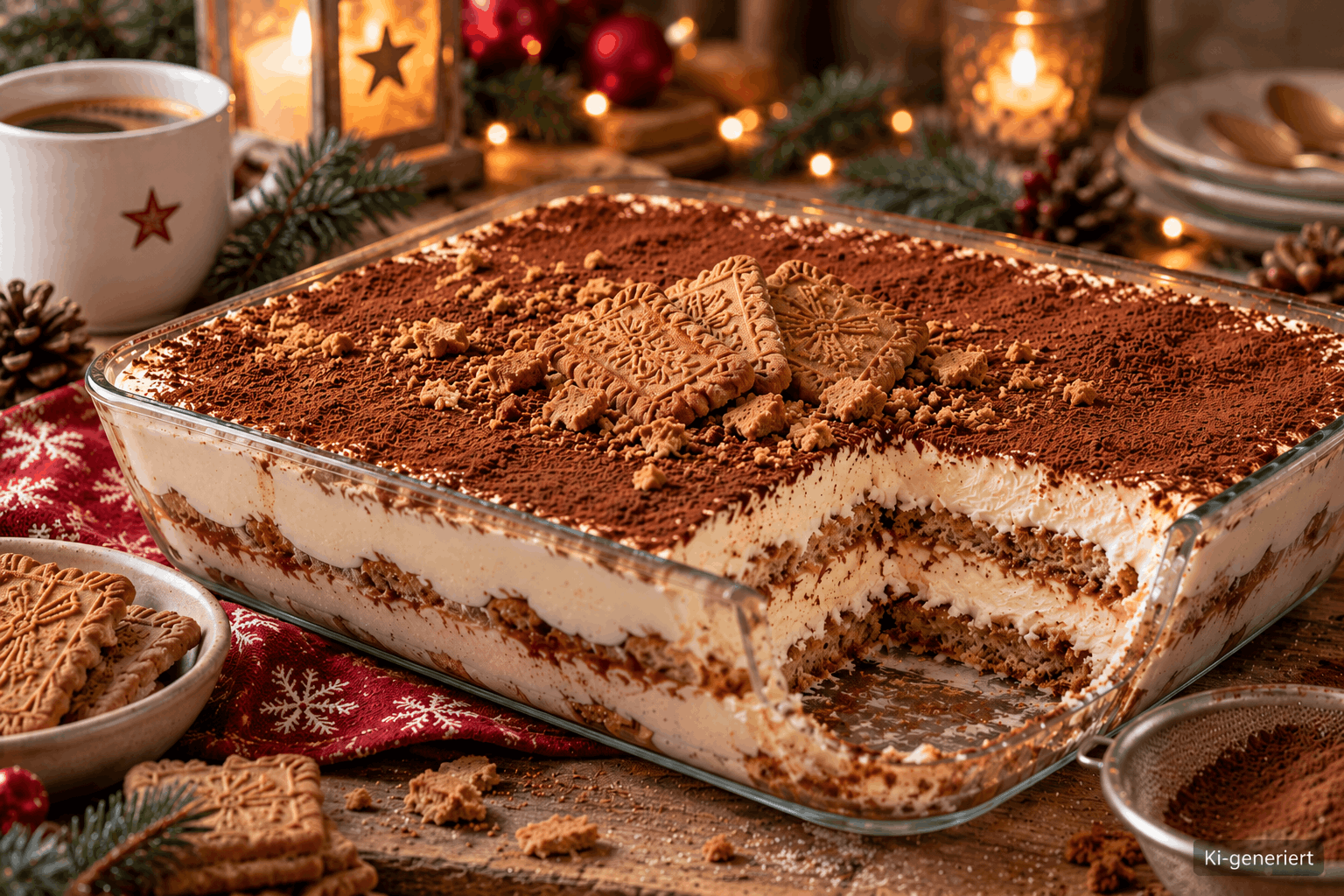 Spekulatius-Tiramisu mit Mascarpone und Kaffee